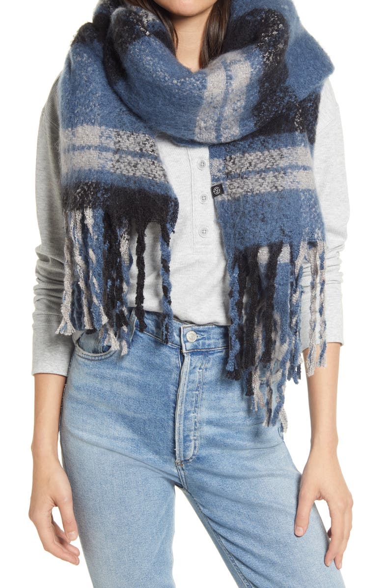 Treasure & Bond Cozy Oversize Plaid Scarf, Main, color,