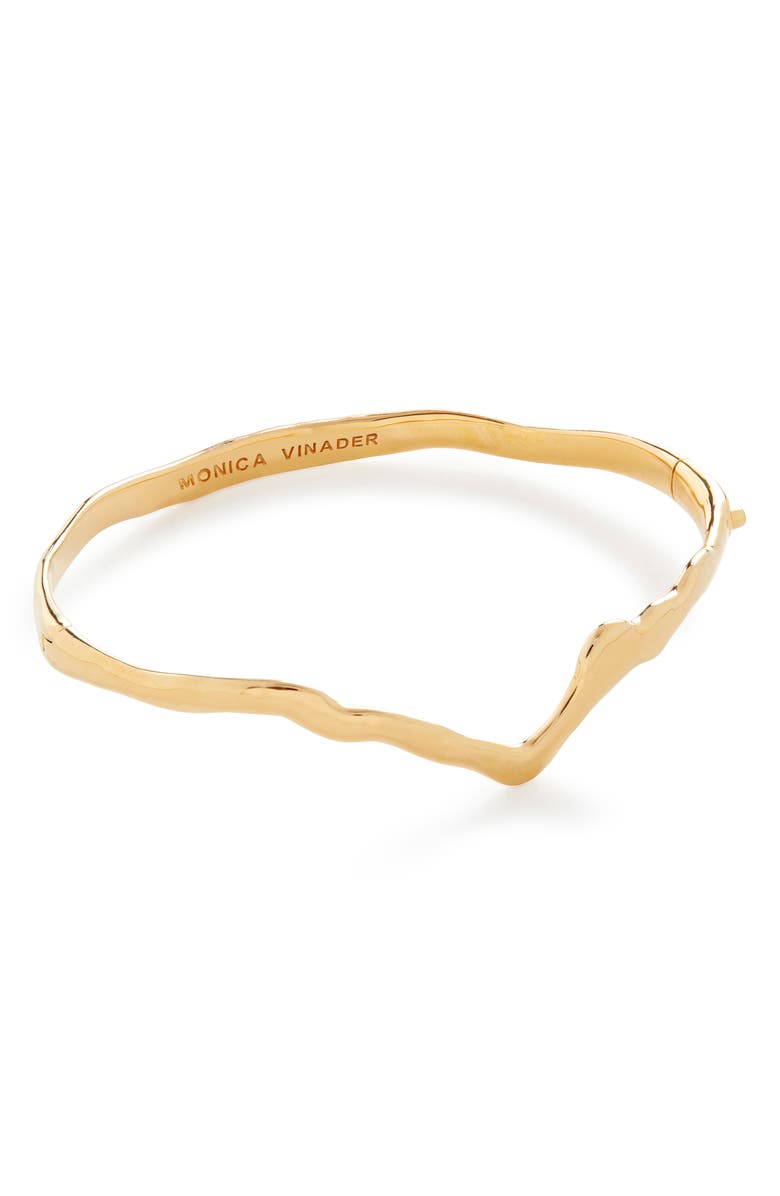 Monica Vinader Wishbone Bangle Bracelet, Main, color, 18Ct Gold Vermeil On Sterling