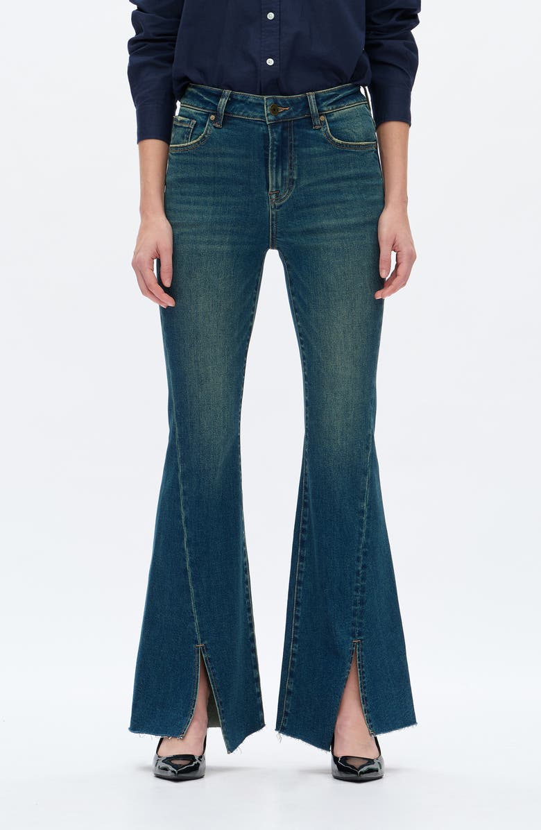 Bayeas High Waist Flare Jeans, Main, color, Vintage Blue