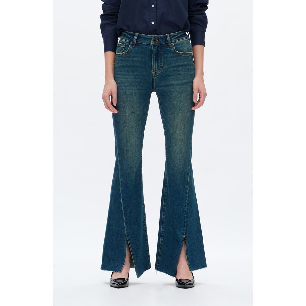 Bayeas High Waist Flare Jeans In Blue