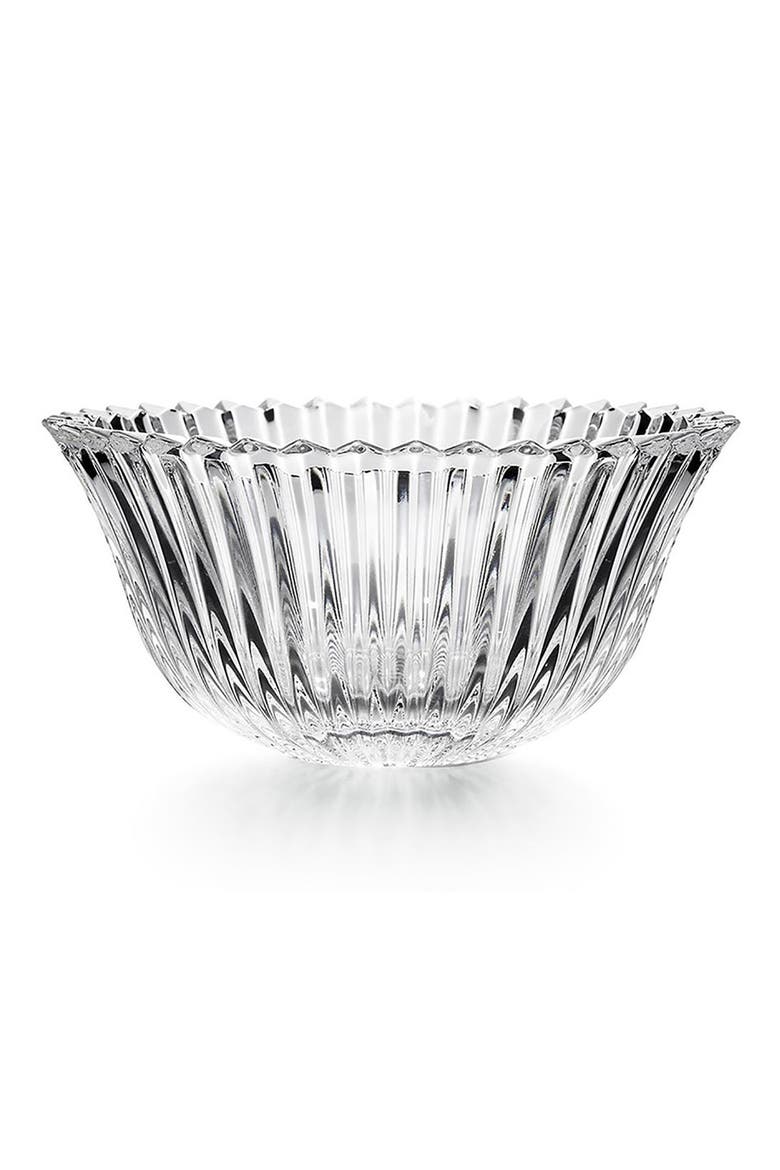 Small Mille Nuits Lead Crystal Bowl, Main, color, CLEAR
