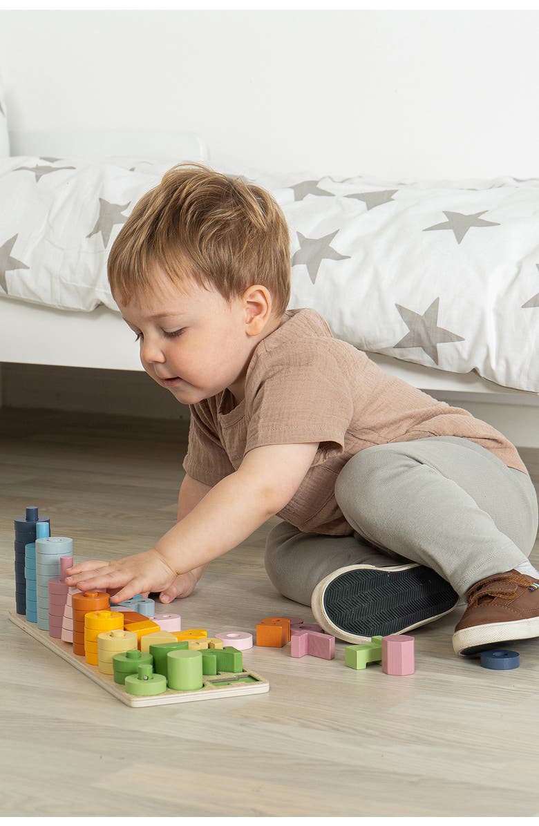 Bigjigs Toys FSC<sup>®</sup> Certified 1-10 Counting Board, Alternate, color, Multicoloured