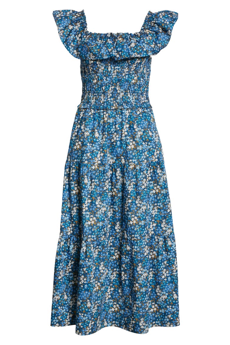 Sea Lissa Liberty Floral Cotton Sundress, Alternate, color, BLUE