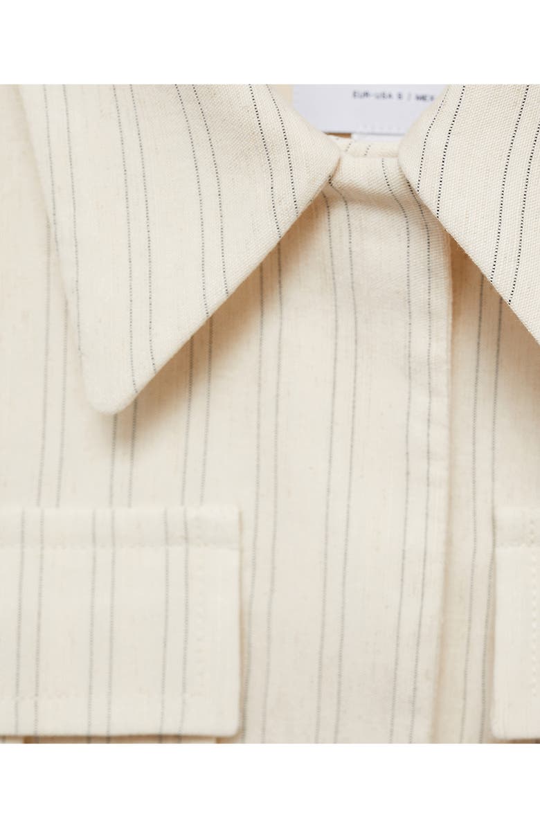 MANGO Stripe Crop Jacket, Alternate, color, 