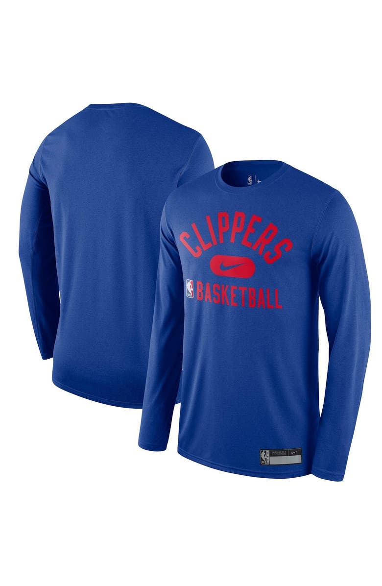 Nike Men's Nike Royal LA Clippers 2021/22 On-Court Practice Legend Performance Long Sleeve T-Shirt, Main, color, 