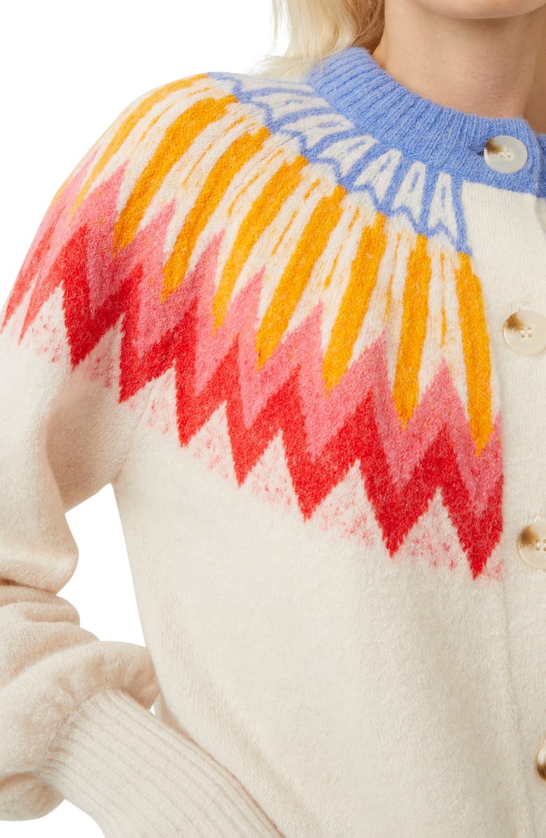 French Connection Neya Fair Isle Cardigan, Alternate, color,