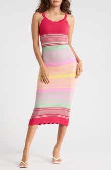 Madden Girl Ombré Stripe Cami Sweater Dress