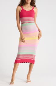 Madden Girl Ombré Stripe Cami Sweater Dress