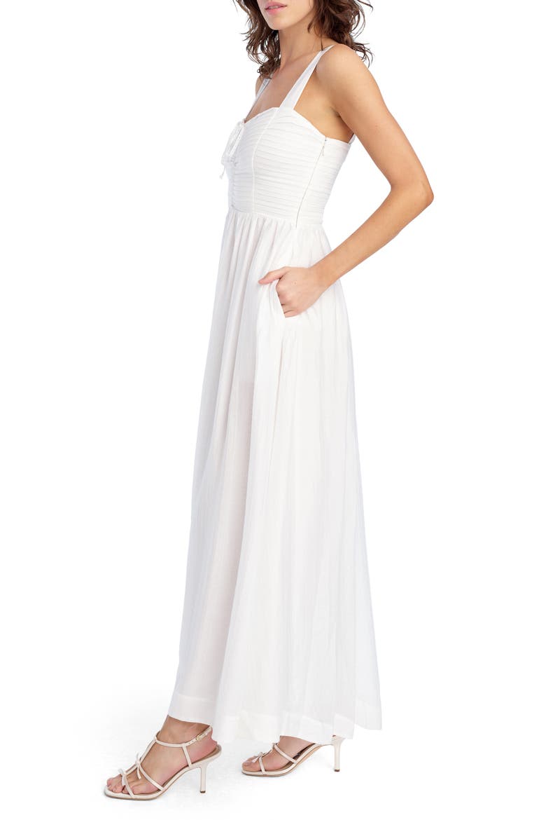 The Pretty Pintuck Sleeveless Maxi Dress, Alternate, color, WHITE