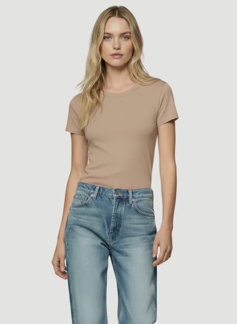 100% Machine Washable Cashmere Short Sleeve Crewneck T-Shirt