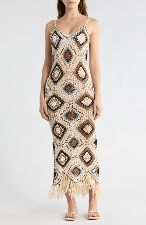 Crochet Maxi Cover-Up Dress