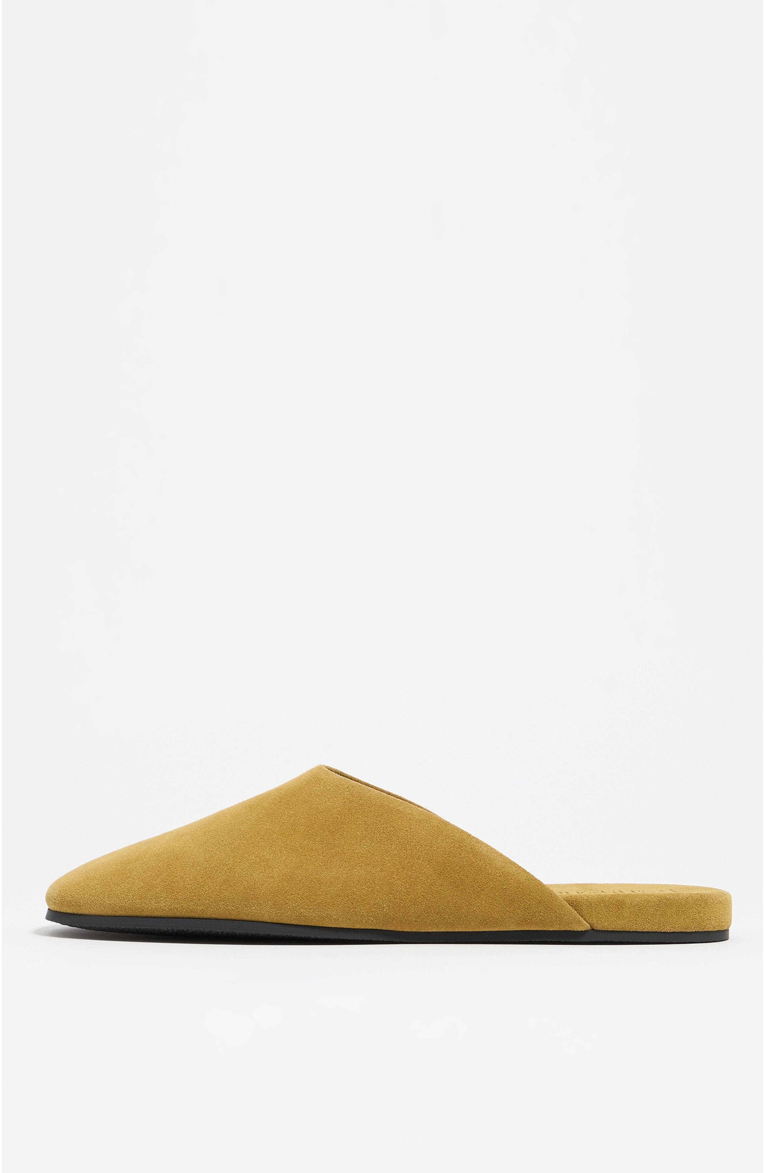 Bimba y Lola Suede Leather Mule, Main, color, Ochre