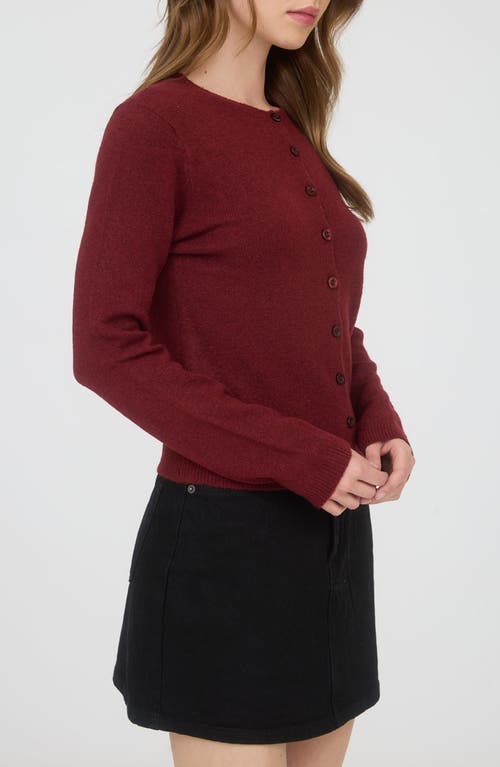 Blu Pepper Button Down Cardigan In Burgundy