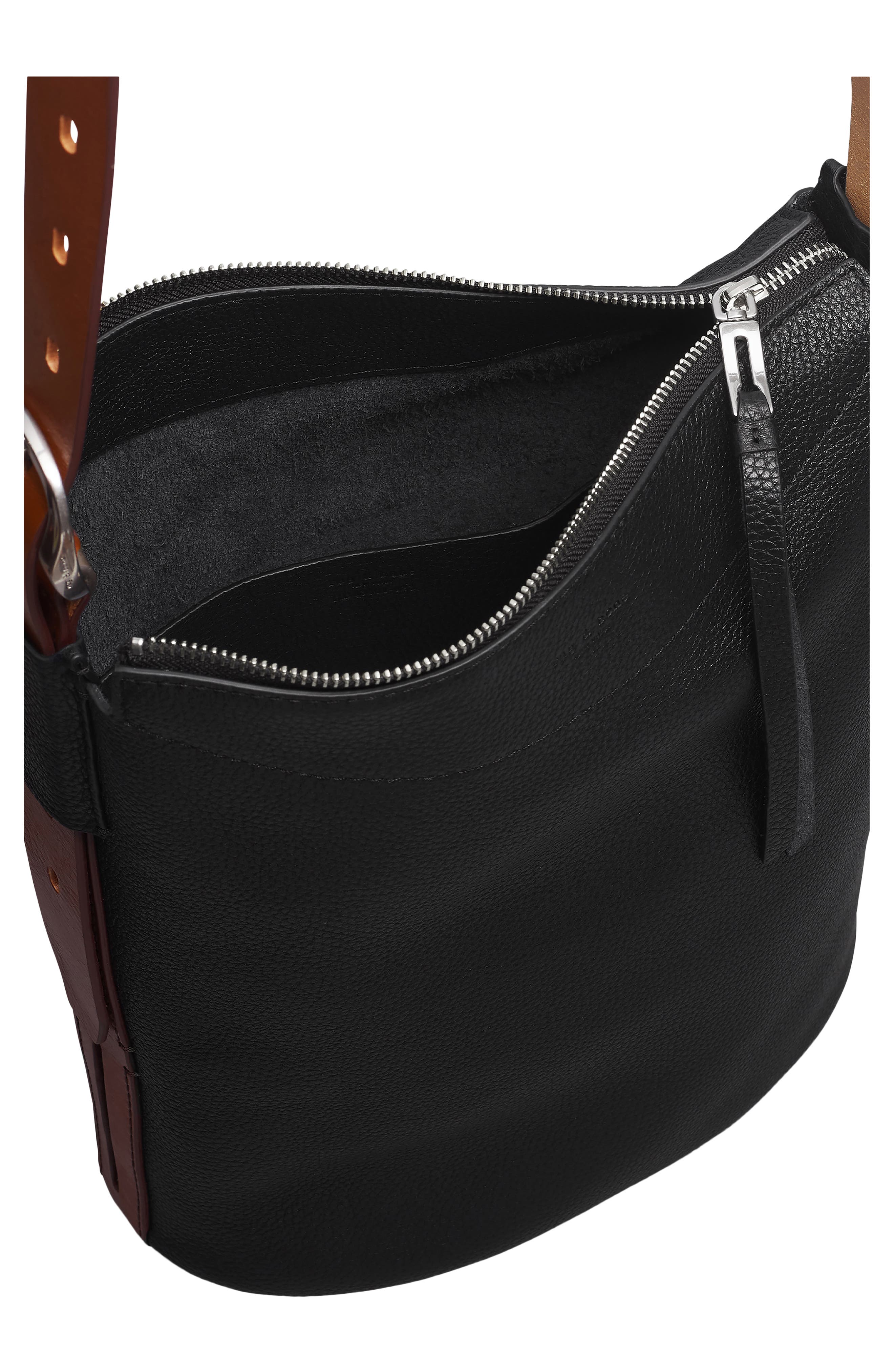 rag & bone Belize Leather Bucket Bag, Alternate, color, 