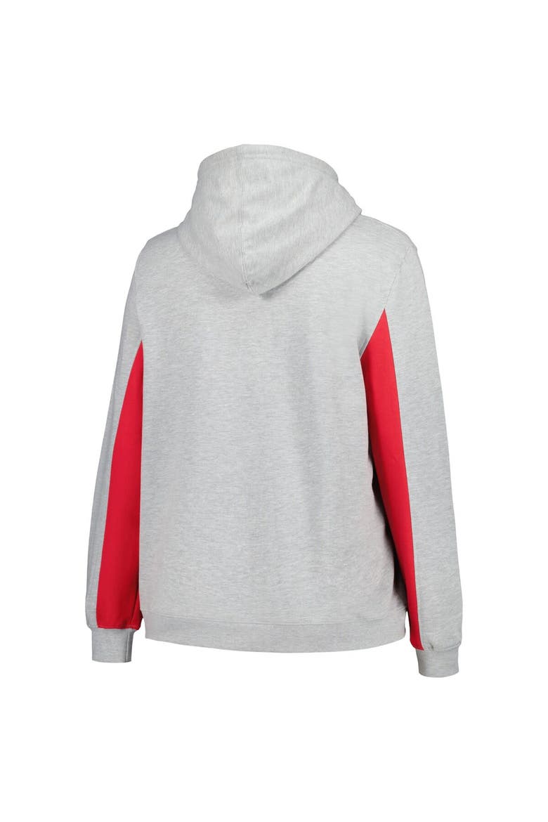 Women's Profile Heather Gray Philadelphia Phillies Plus Size Pullover Jersey Hoodie, Alternate, color, Heather Gray