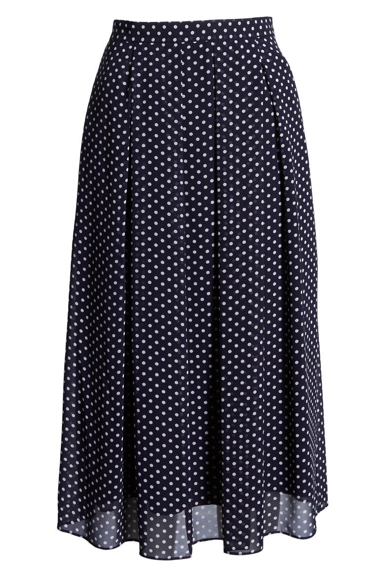 Dot Box Pleat Skirt, Alternate, color, ECLIPSE/ ANNE WHITE