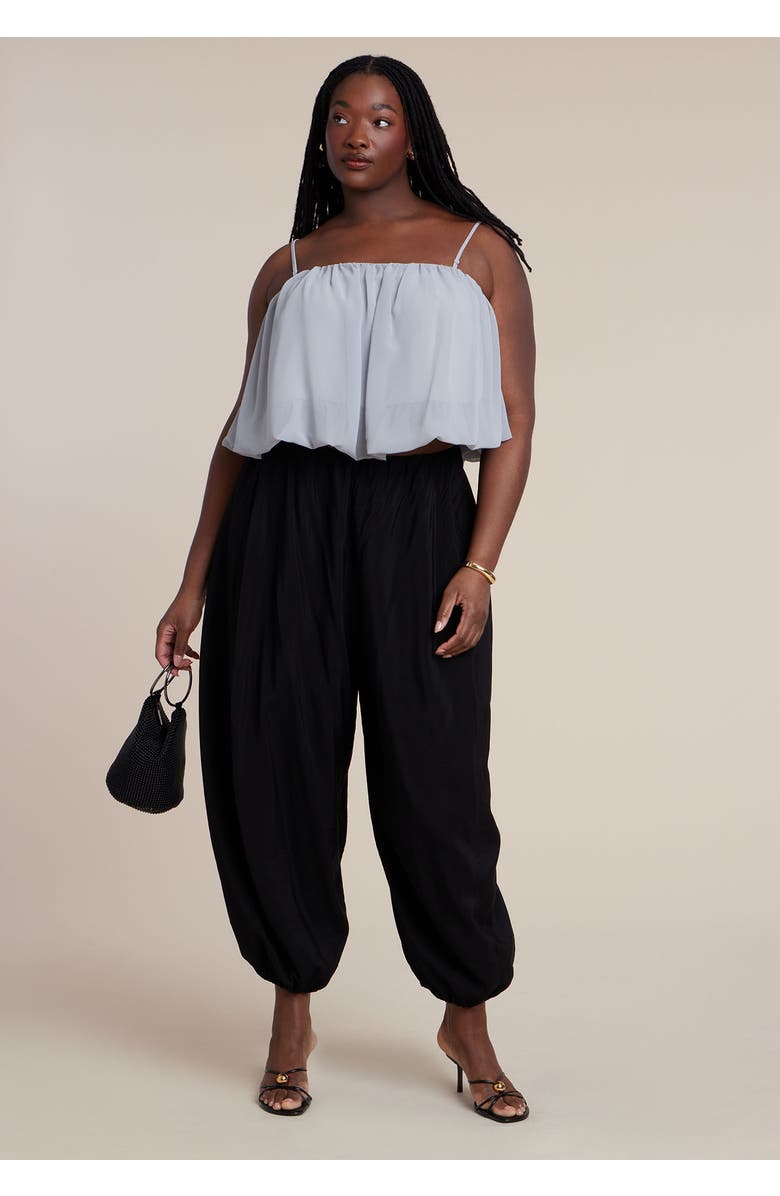 ELOQUII Bubble Top, Alternate, color, Storm Blue