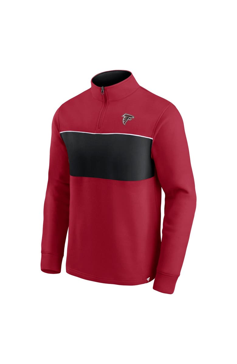 FANATICS Men's Fanatics Branded Red/Black Atlanta Falcons Block Party Quarter-Zip Jacket, Alternate, color,