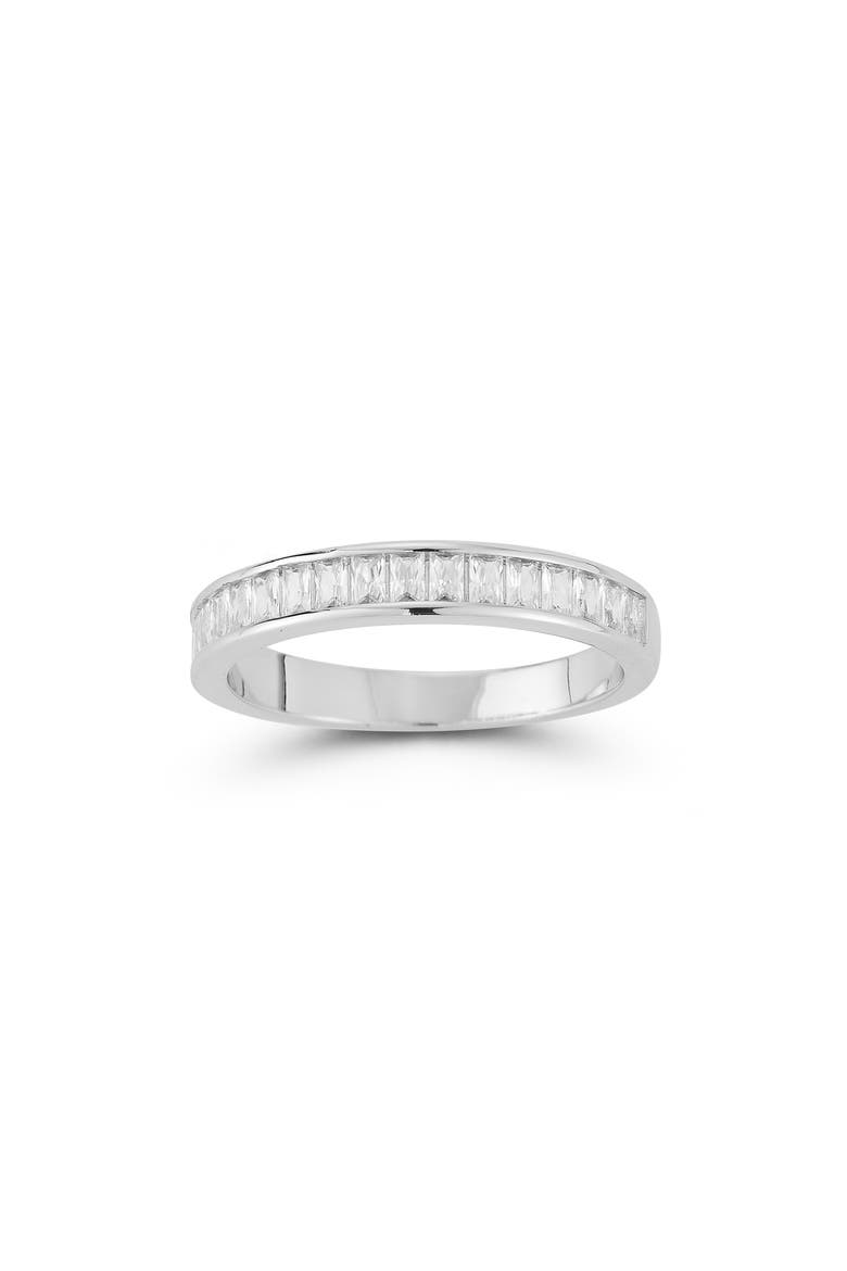 Cubic Zirconia Band Ring, Main, color, SILVER