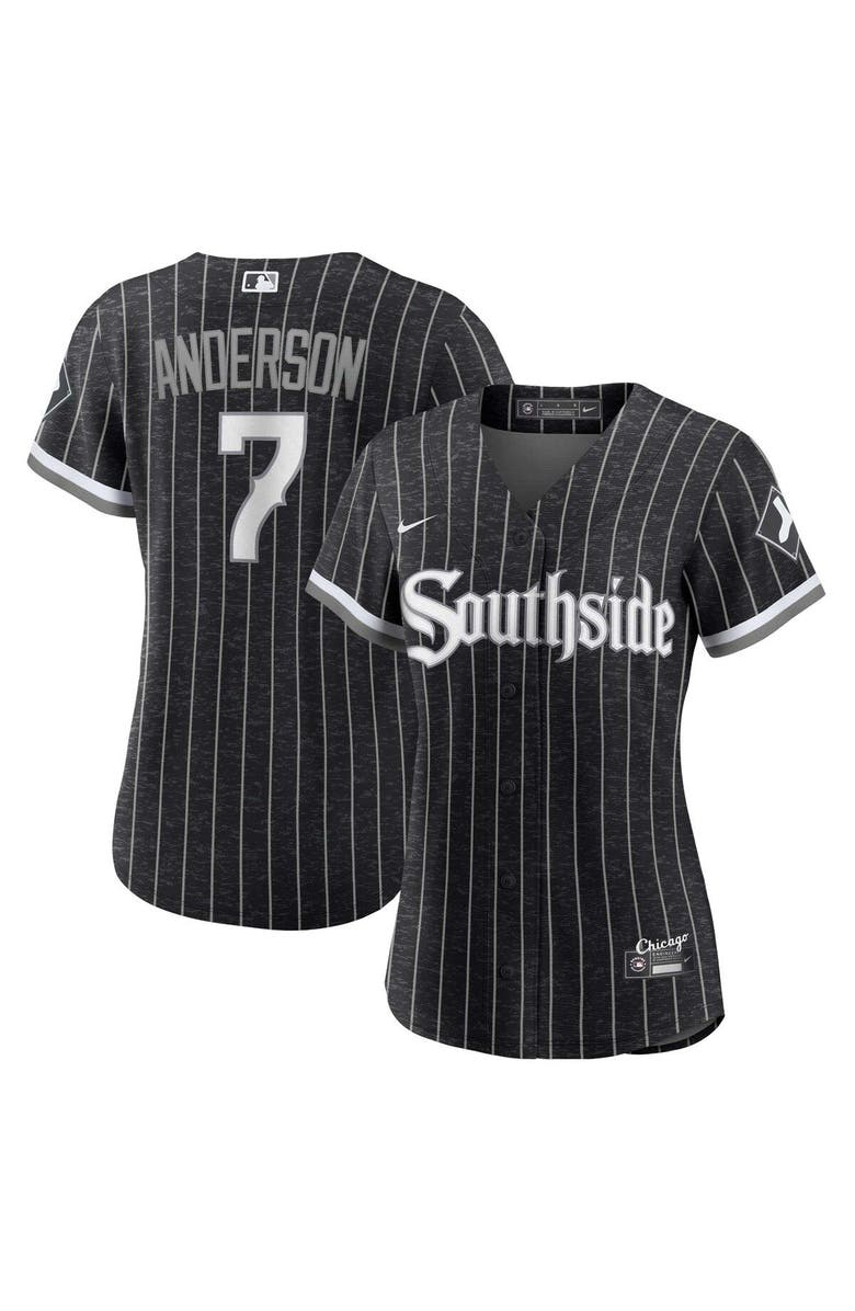 Nike Women's Nike Tim Anderson Black Chicago White Sox City Connect Replica Player Jersey, Main, color, 