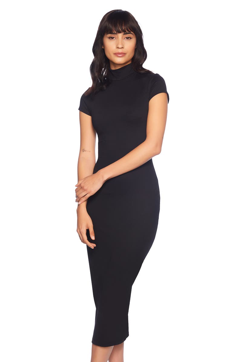 Susana Monaco Mock Neck Midi Dress, Alternate, color, 