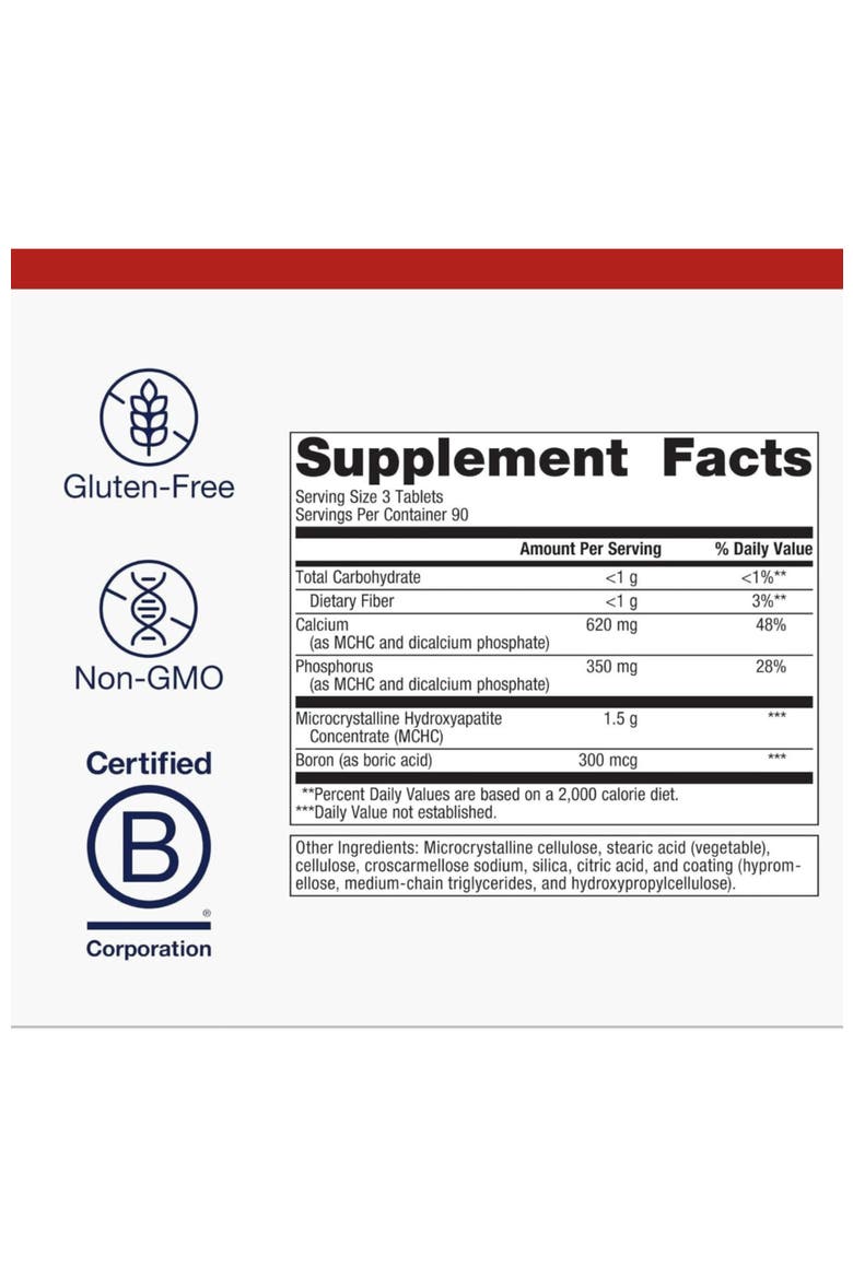 Bone Builder Mineral Complex with Calcium Phosphorus and MCHC Tablets 270 Tablets, Alternate, color, None