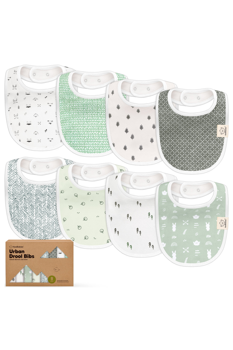 8-Pack Baby Drool Bibs, Main, color, Nordic