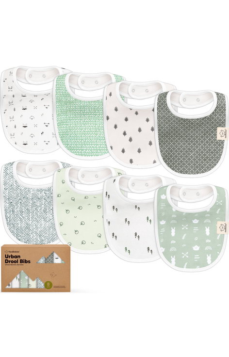 8-Pack Baby Drool Bibs