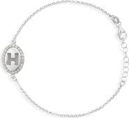 MESHMERISE Diamond Initial Disc Bracelet