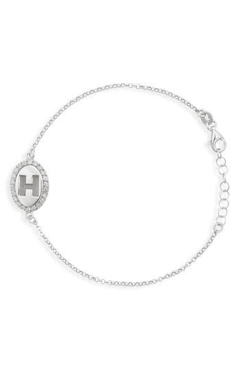 Meshmerise Diamond Initial Disc Bracelet In Gold
