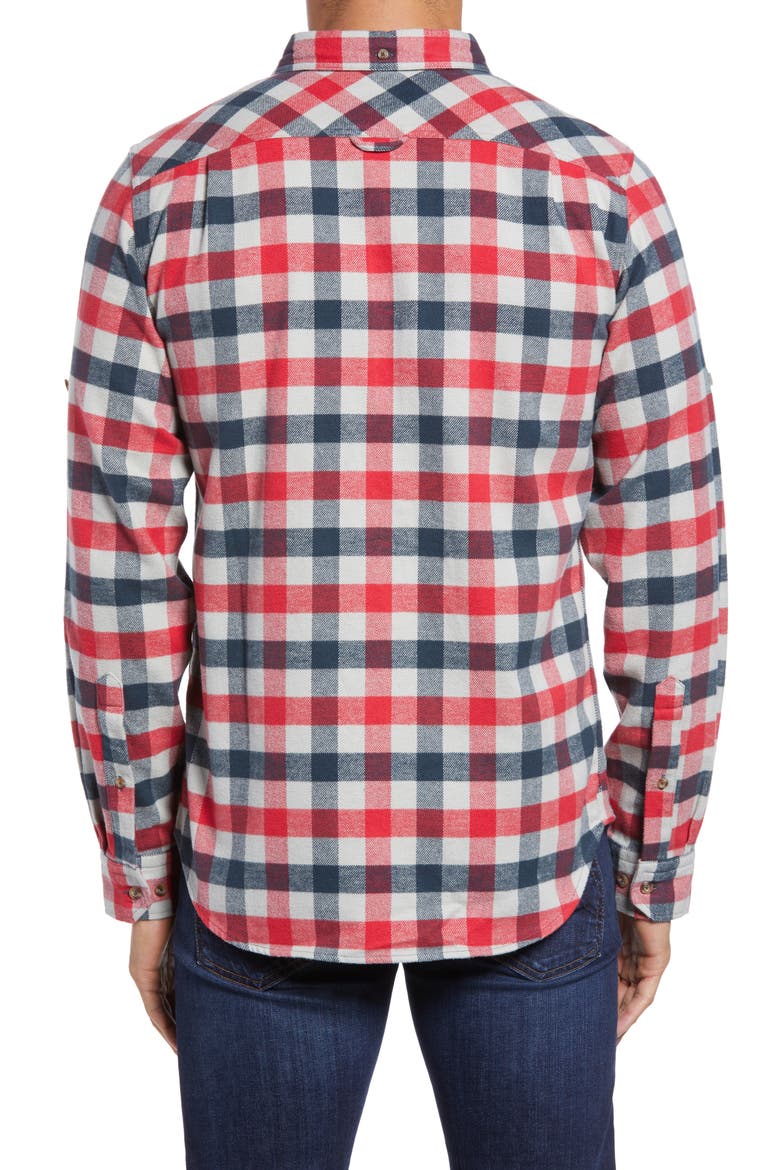 'Skog' Trim Fit Plaid Sport Shirt, Alternate, color, RED