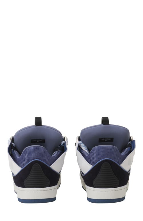 Lanvin Curb Leather Sneakers In Multi