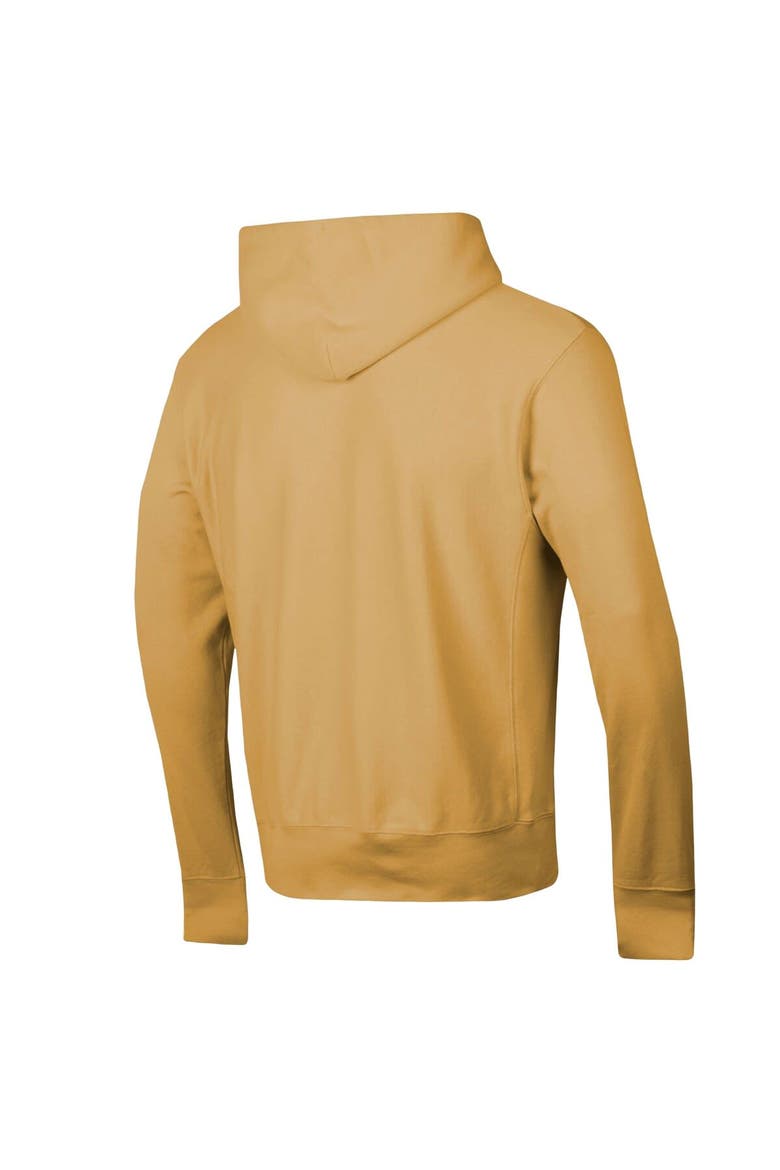 Men's Champion Gold Colorado Buffaloes Skinny Arch Over Vintage Wash Pullover Hoodie, Alternate, color, Gold