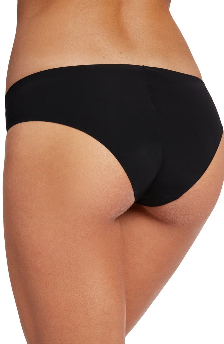 Wolford Pure Brazilian Panties, Alternate, color, Black