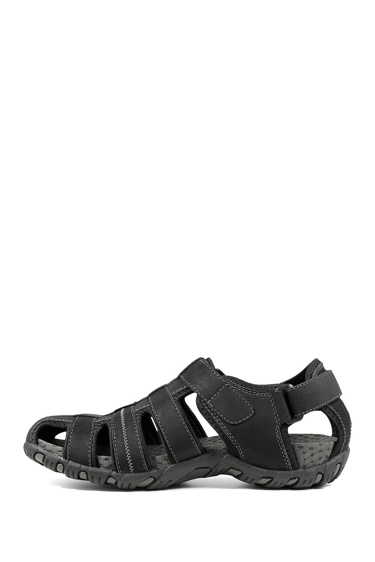 NUNN BUSH Rio Bravo Closed Toe Fisherman Sandal - Wide Width Available, Alternate, color, Black