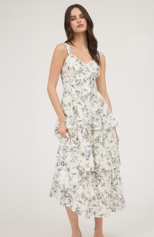 August Sky Tiered Midi Sundress