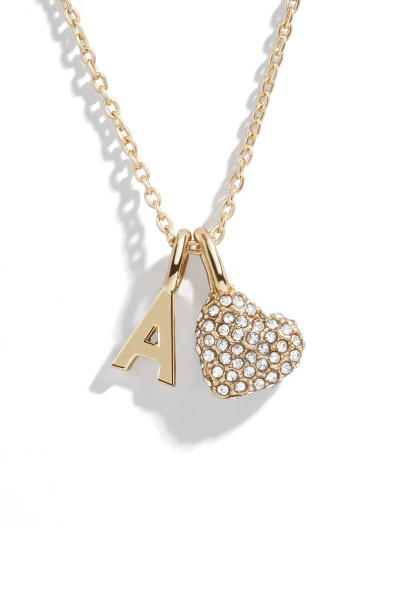 BaubleBar Karrigan Heart Charm Necklace, Main, color, 