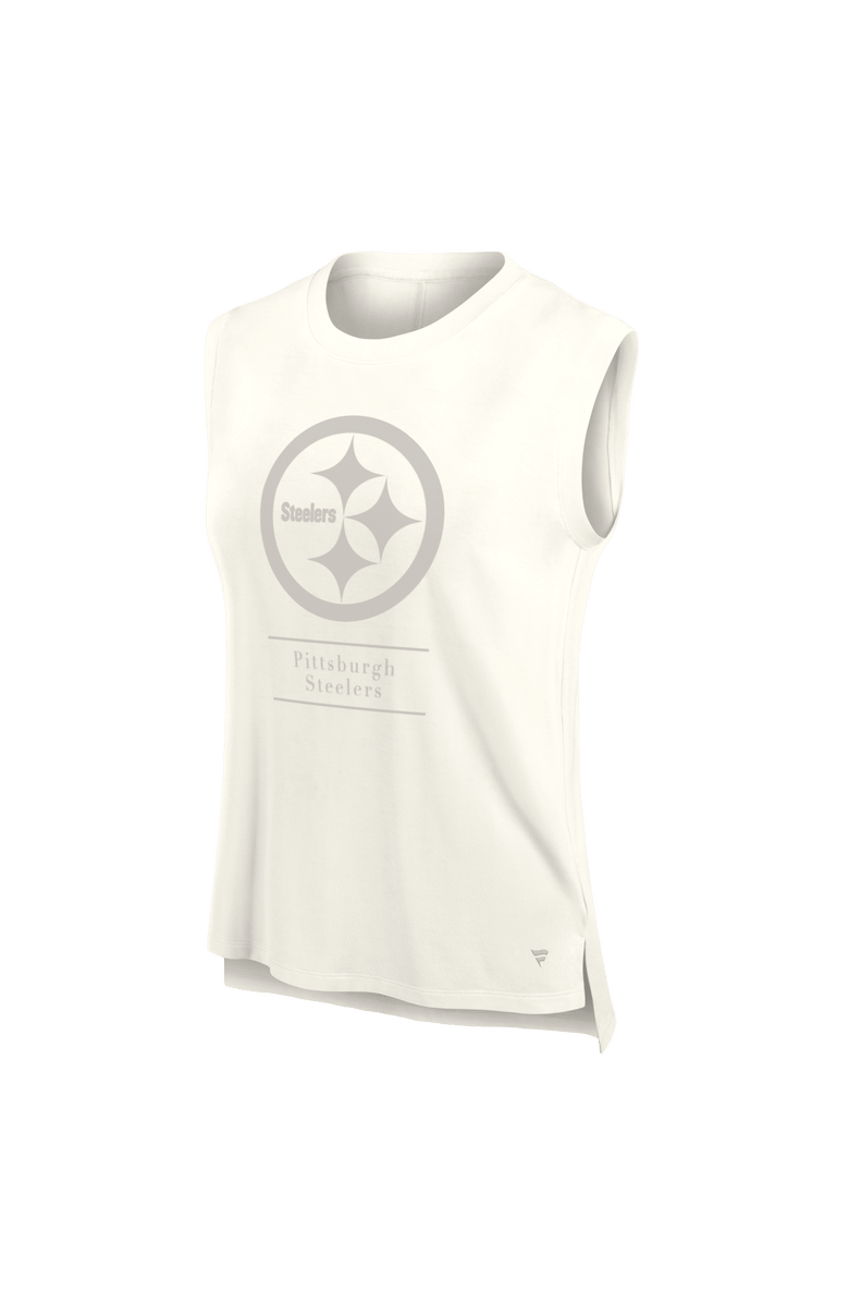 FANATICS Women's Fanatics Cream Pittsburgh Steelers Studio Embrace Tank Top, Alternate, color, Cream