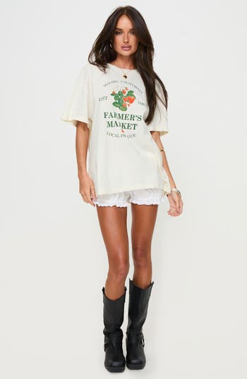 Local Produce Oversize Cotton Graphic T-Shirt