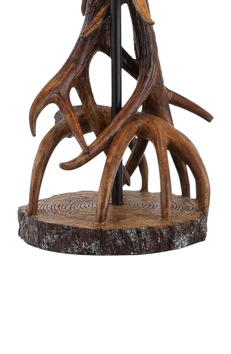 JONATHAN Y Cabell 26" Farmhouse Rustic Iron LED Table Lamp, Brown/White, Alternate, color, Brown