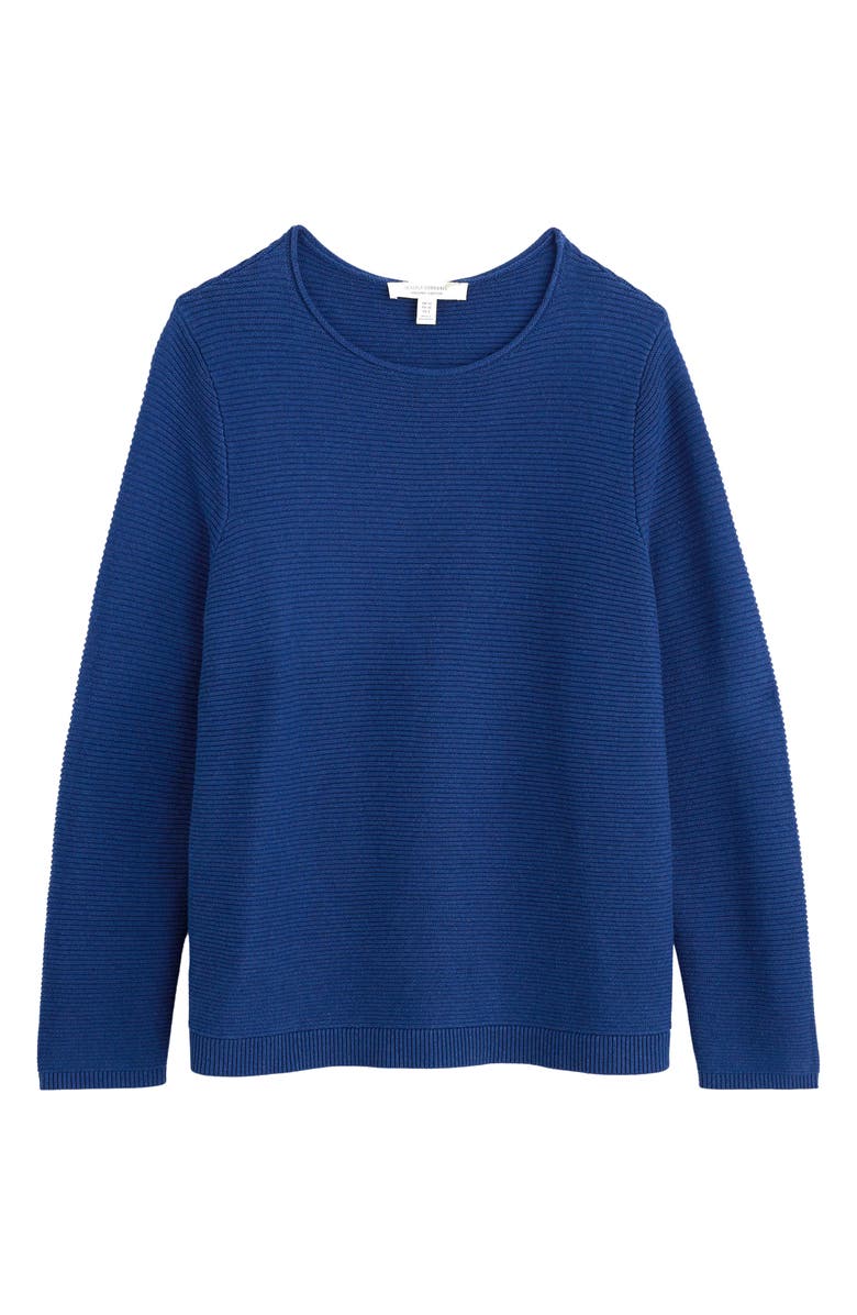 Seasalt Cornwall Makers Rib Organic Cotton Sweater, Alternate, color, Knit Melange Washed Marine
