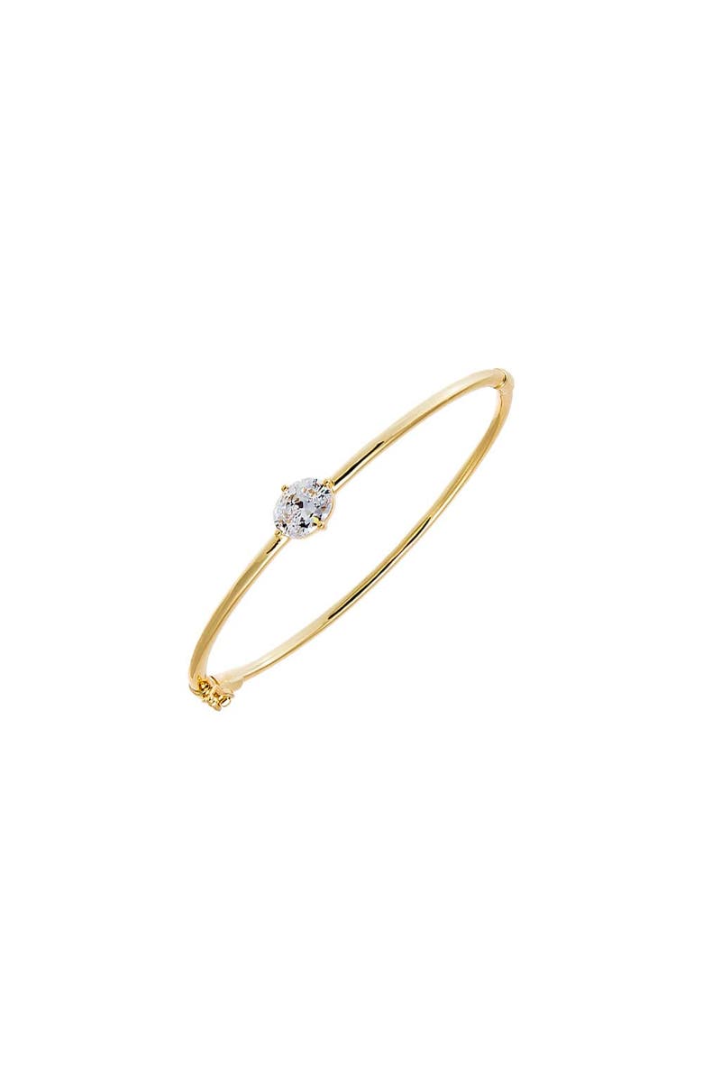 BY ADINA EDEN CZ Oval Accent Bangle Bracelet, Main, color, Gold