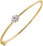 BY ADINA EDEN CZ Oval Accent Bangle Bracelet