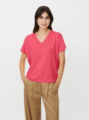 Masai Copenhagen Mabadu V-Neck Draped T-Shirt
