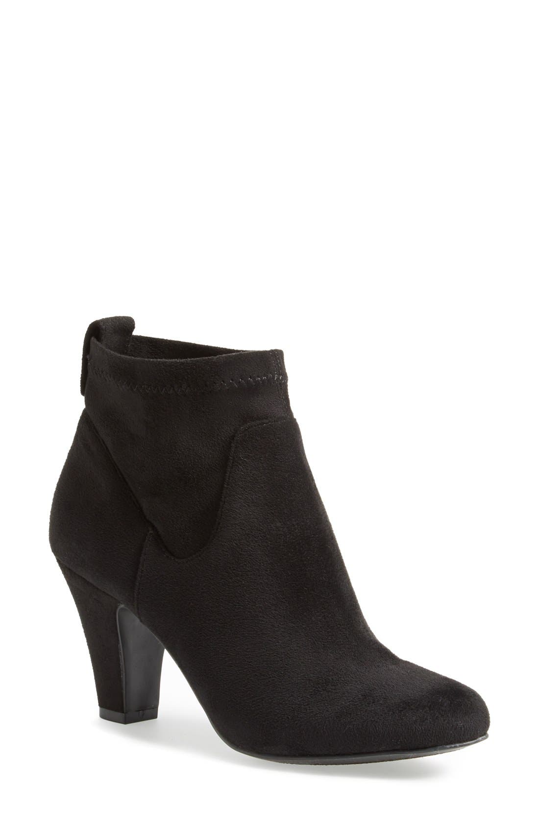 'Delilah' Ankle Bootie, Main, color, BLACK
