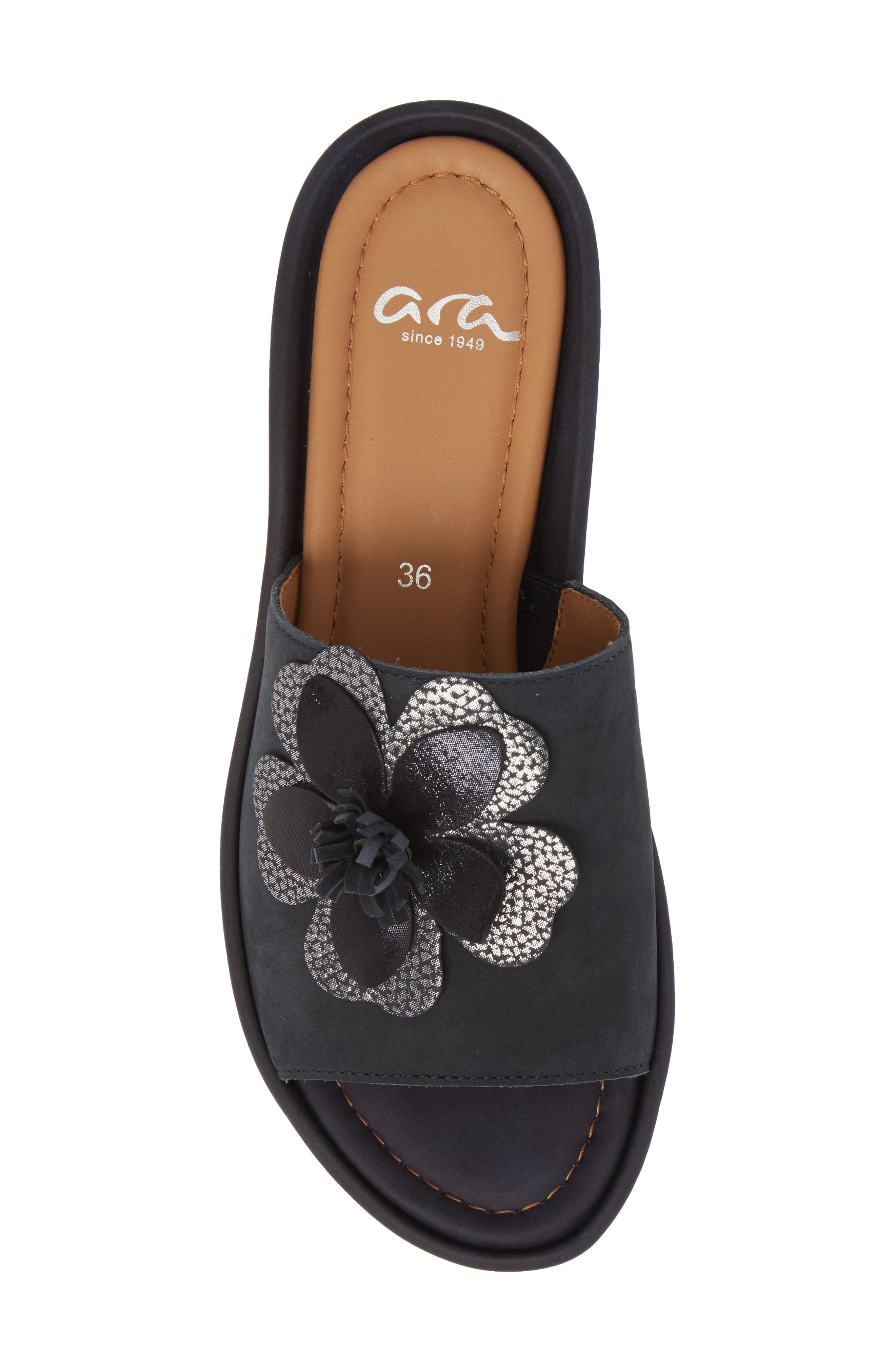 Thea Wedge Slide Sandal, Alternate, color, BLUE NUBUCK