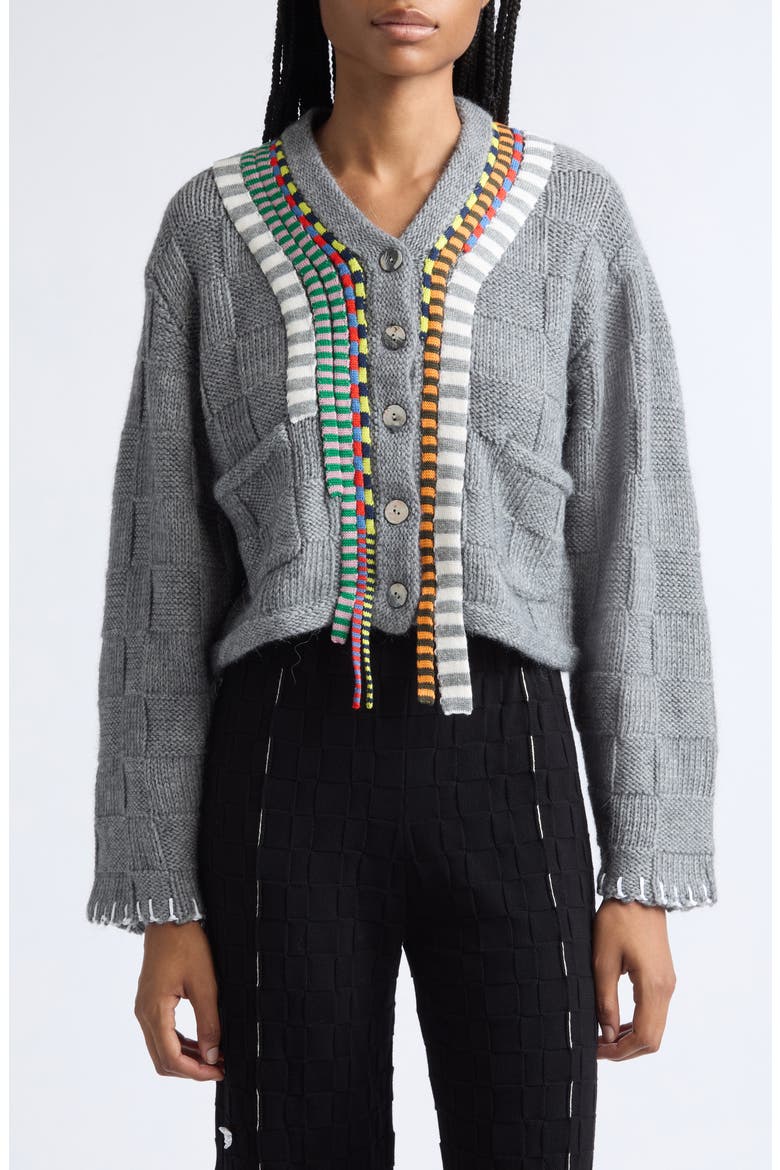 Frosty V-Neck Jacket, Main, color, GREY
