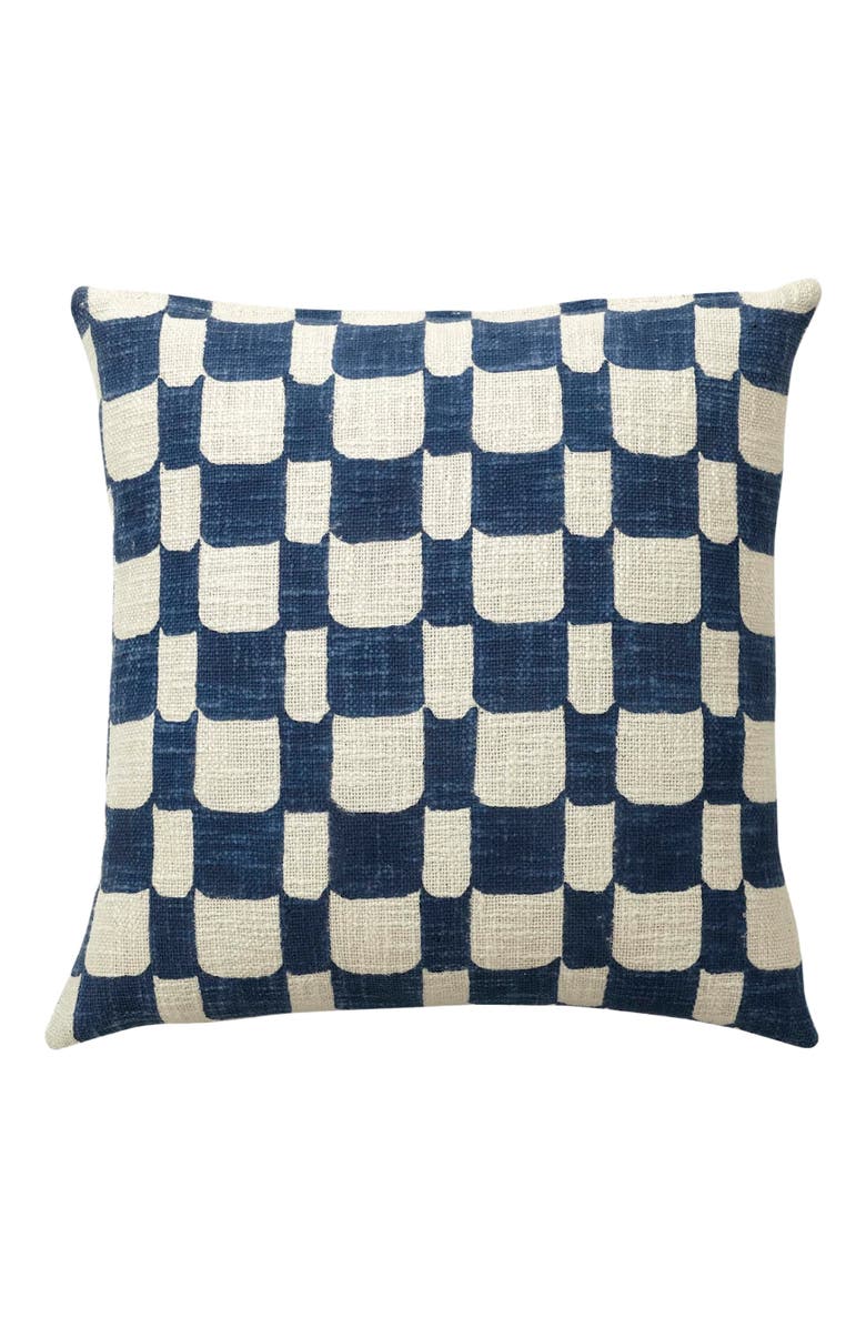 Casa Amarosa Checkered Block Printed Pillow - Cover + Insert, Main, color,