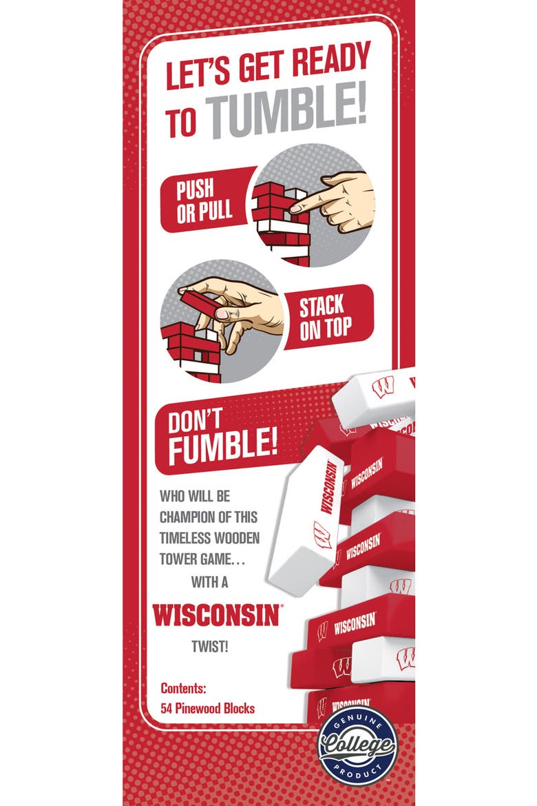 Wisconsin Badgers Tumble Tower, Alternate, color, Multicolor