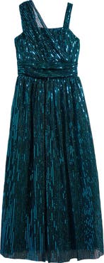 LOVE, NICKIE LEW Kids' Zia Foil Dot Party Dress